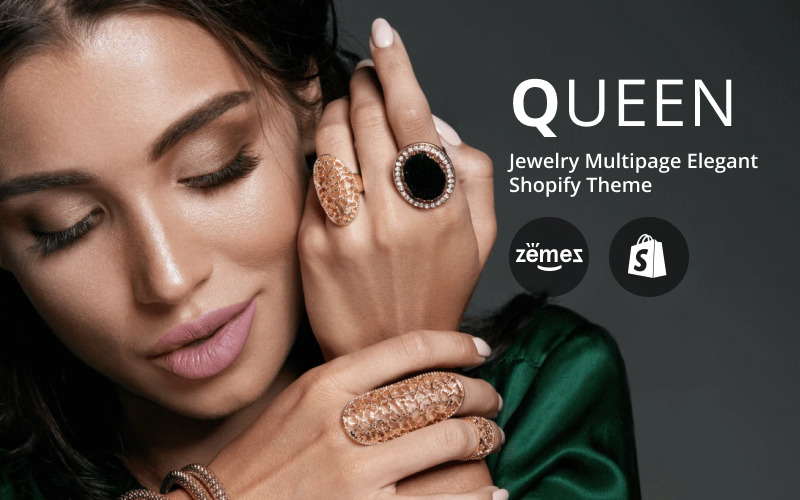 Queen - Jewelry Multipage Elegancki motyw Shopify
