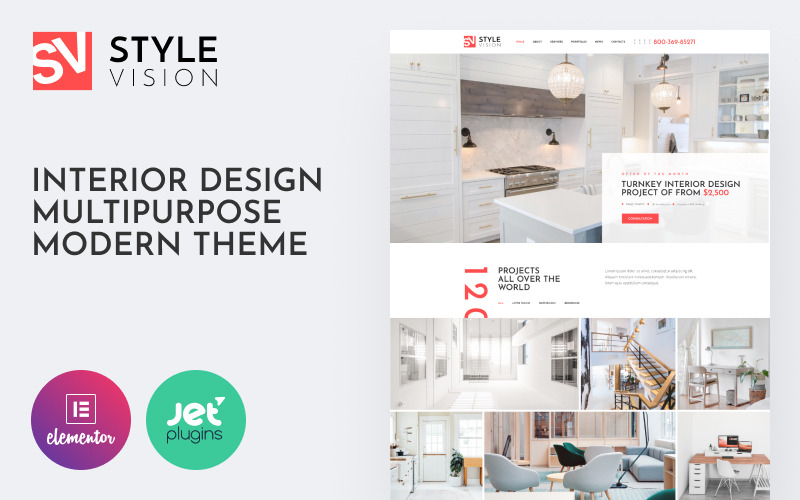 Style Vision - Interior Design Multipurpose Modern WordPress Elementor Theme