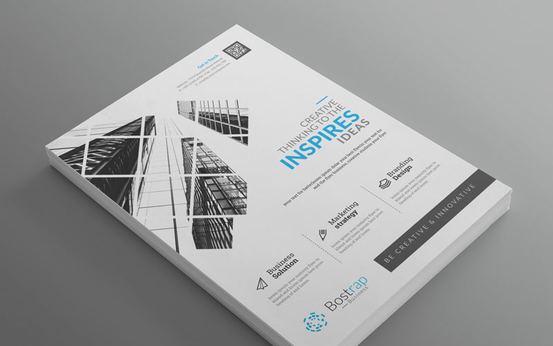 Download Фирменный стиль "Bostrap - Creative - Corporate Identity Template" / Bostrap - Creative - Corporate Identity Template - Фирменный стиль на тему графика flyer corporate corporate creative flyer travel business card card liflet computer internet stationery id kit blue hi-quality official symple green