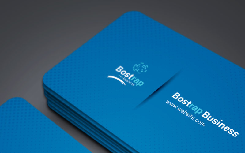 Cartão de visita azul - modelo de identidade corporativa