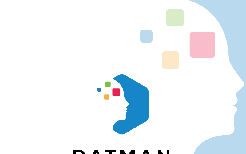 Download Шаблон логотипа "Datman Logo Template" / Datman Logo Template - Шаблон логотипа на тему графика 
