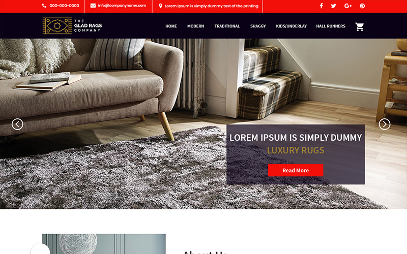 Glad Rags - Rug Company PSD Template