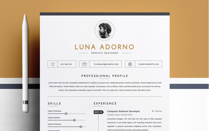 Luna Adorno简历模板