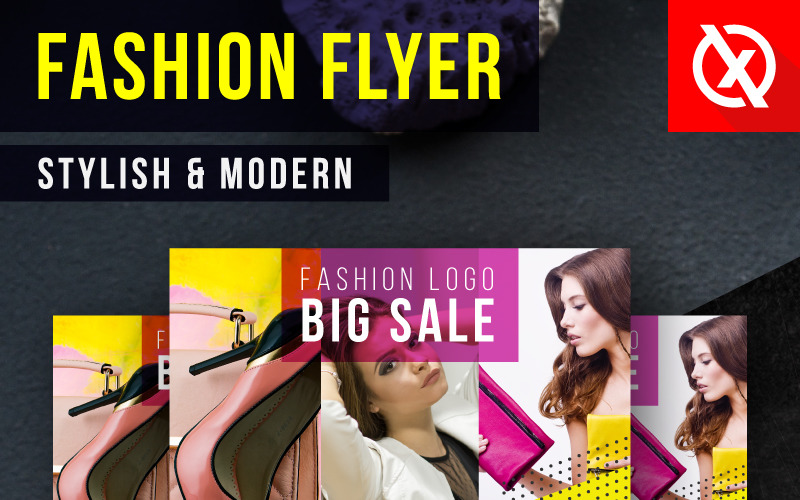 Stilvoller und moderner Modeflyer – Sale Corporate Identity Design