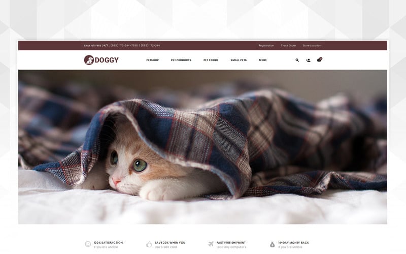 Doggy - Pets Store OpenCart Template