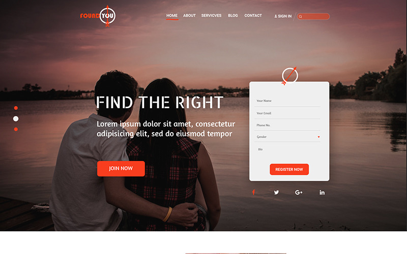 Found You - Randkowy szablon PSD
