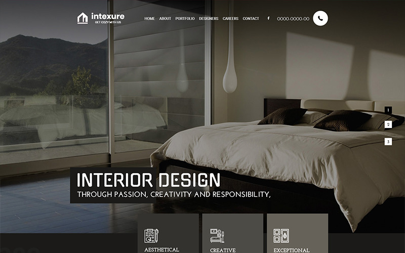 Download PSD шаблон "Intexure - Interior Design PSD Template" / Intexure - Interior Design PSD Template - PSD шаблон на тему дизайн интерьеров interior design home remodeling