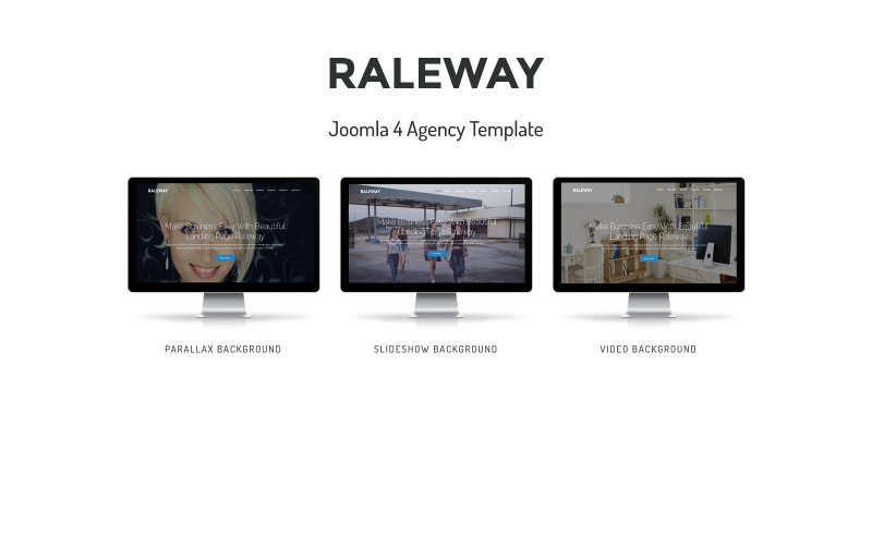 Raleway - 响应式 OnePage Joomla 5 模板