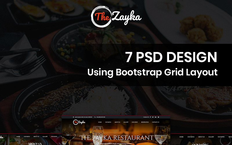 Šablona PSD Zayka - Restaurant