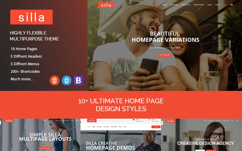Silla - Responsive HTML5 Business Website-Vorlage