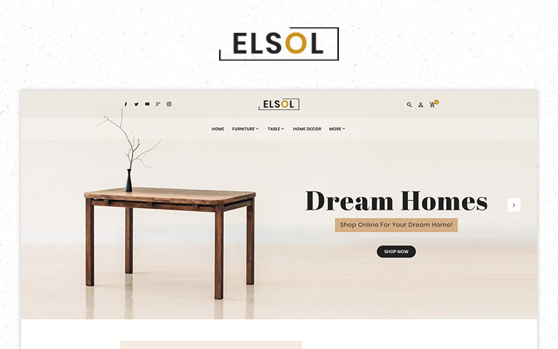 Thème PrestaShop Premium pour Elsol Furniture Store