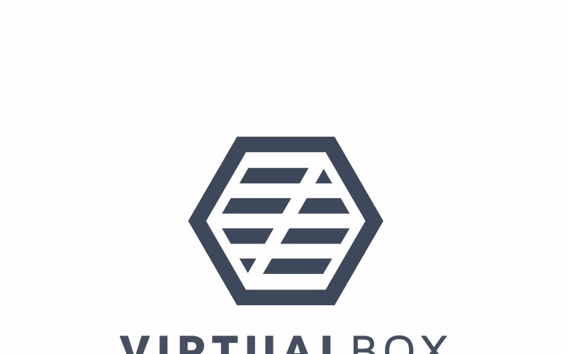 Virtuele doos Logo sjabloon