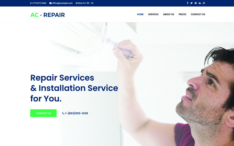 AC Repair Services Joomla Template TemplateMonster AC Repair Services Joomla Template TemplateMonster