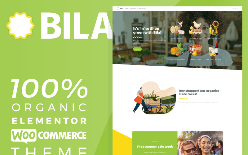 Bila - тема WooCommerce для органических элементов