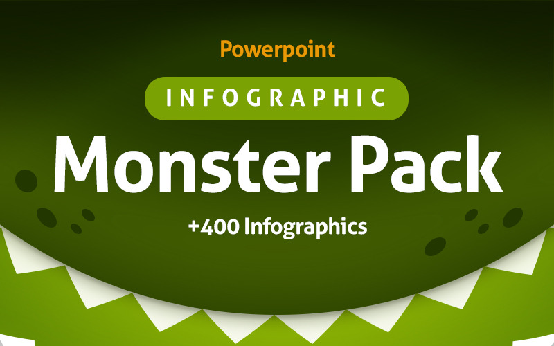 Infographic Monster Pack PowerPoint sablon