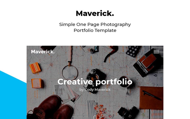 Maverick - Responsive Photography Portfolio Landing Page Template