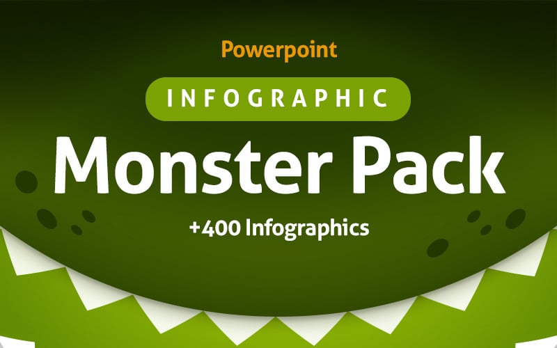 Modelo de PowerPoint Infográfico Monster Pack