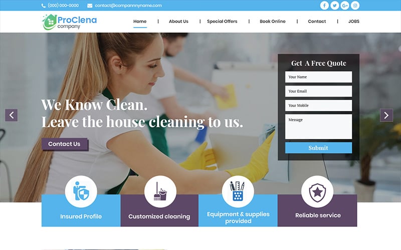 ProClena-多用途清洁PSD模板