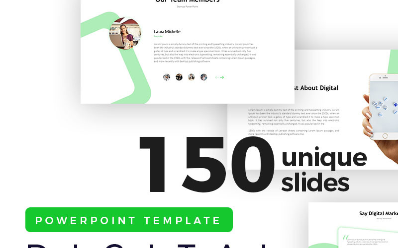 Szablon prezentacji marketingu cyfrowego PowerPoint