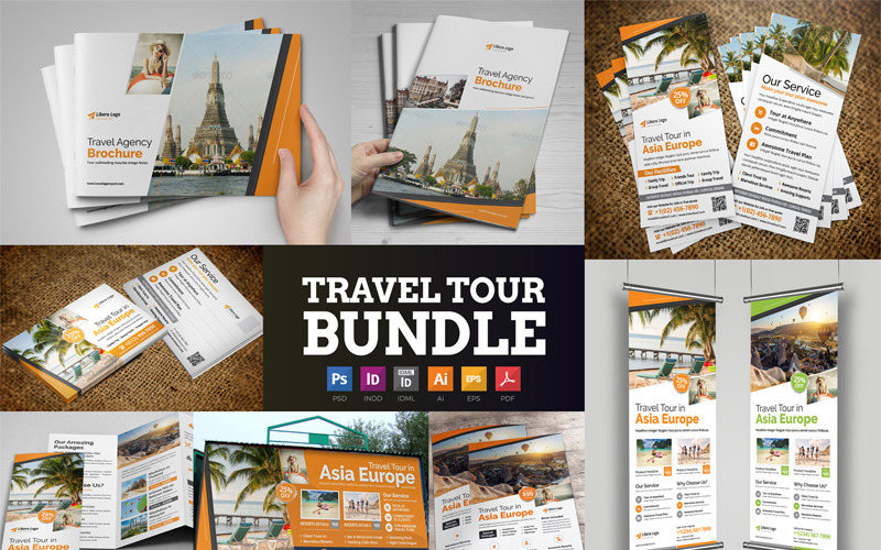 Download Фирменный стиль "Zeco - Travel Bundle - Corporate Identity Template" / Zeco - Travel Bundle - Corporate Identity Template - Фирменный стиль на тему графика travel agency brochure catalog flyer postcard rackcard travelagency dlflyer rollup banner billboard signage bundle tour tourism summer vacation holiday education