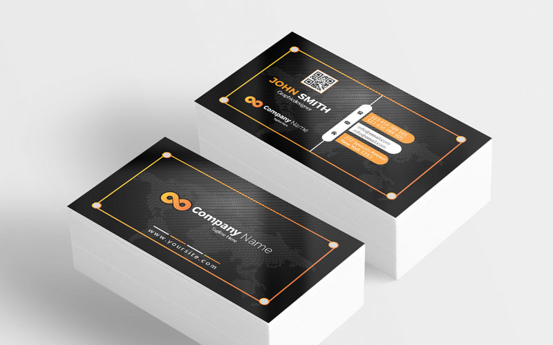 Black New Style Business Card - Corporate Identity Template