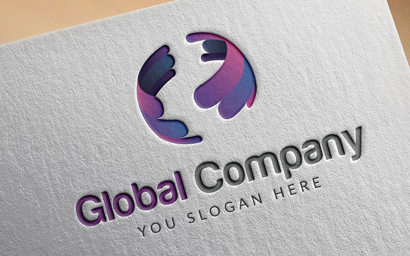 Download Шаблон логотипа "Global Company Logo Template" / Global Company Logo Template - Шаблон логотипа на тему графика business call center circle company consulting global globe invest logo marketing media round sale sales social web world