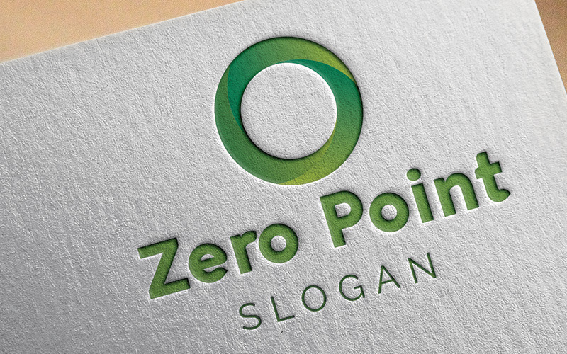 Modelo de logotipo de ponto zero