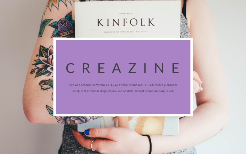 Creazine - Creative Magazine PowerPoint-mall