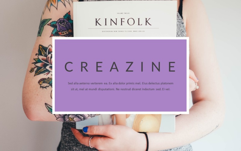 Creazine - Creative Magazine PowerPoint template