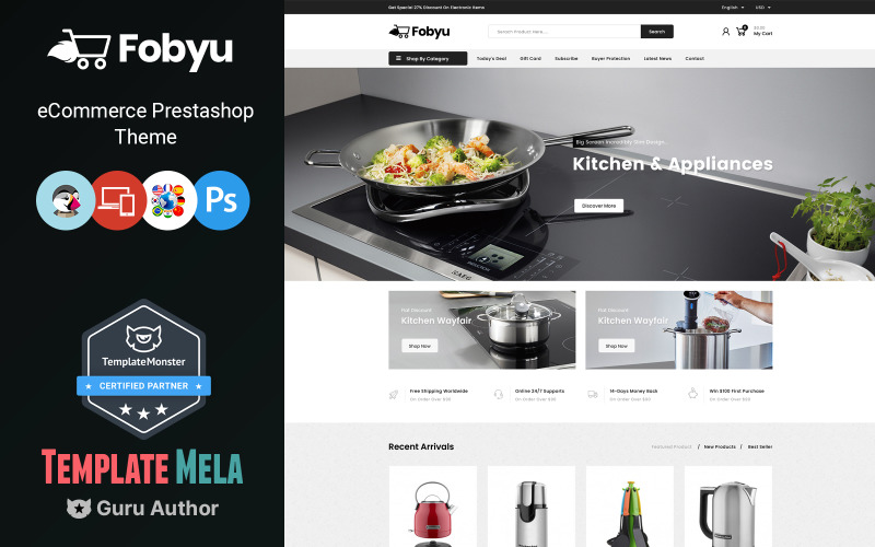 Fobyu-厨房电器PrestaShop主题