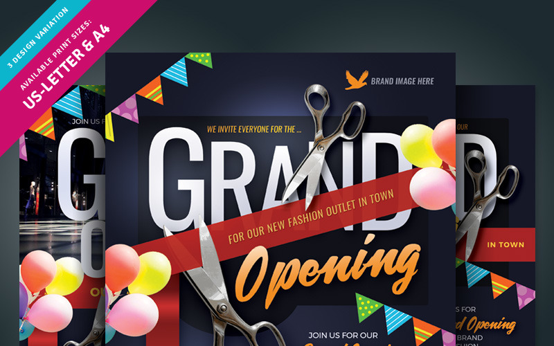 Download Фирменный стиль "Grand Opening Flyer - Corporate Identity Template" / Grand Opening Flyer - Corporate Identity Template - Фирменный стиль на тему графика ad coming soon commerce commercial flyer grand magazine mall new now open opening studio poster product promotion sale shop store