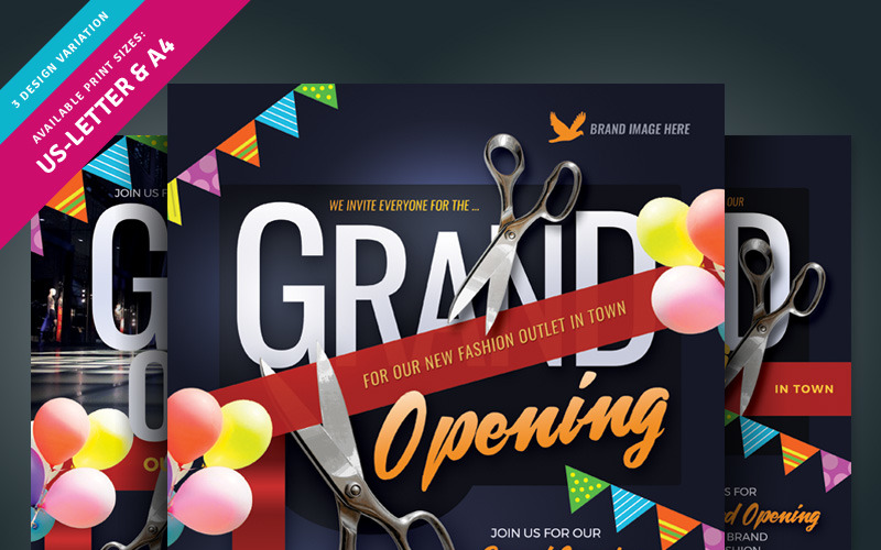 Grand Opening Flyer - Vorlage für Unternehmensidentität