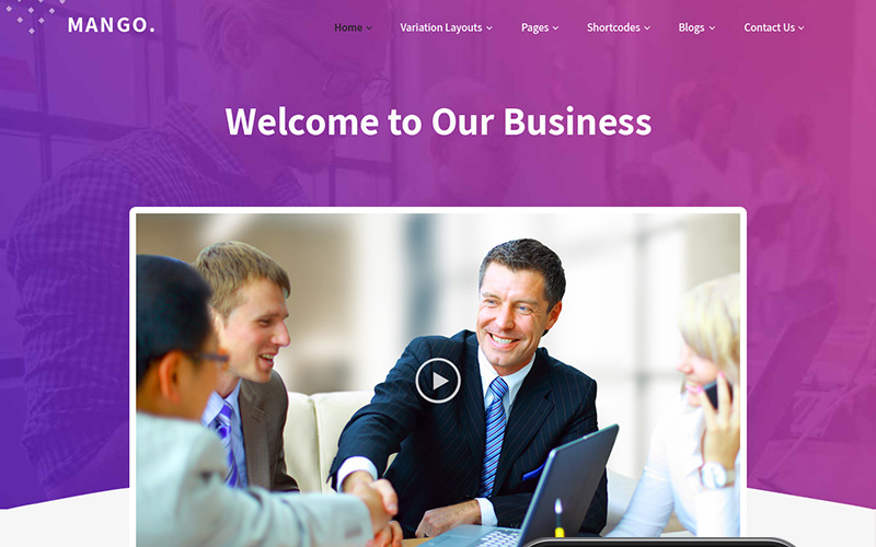 Download PSD шаблон "Mango - Business Web Site PSD Template" / Mango - Business Web Site PSD Template - PSD шаблон на тему информационные технологии fashion furniture auto-parts toy bakery gym business education animal cloths