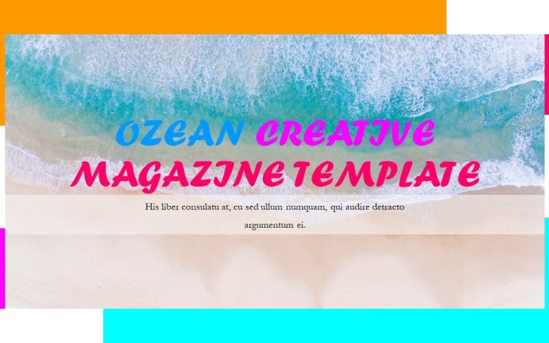 Ozean - Creative Magazine PowerPoint-mall