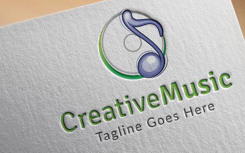 Plantilla de logotipo de CreativeMusic