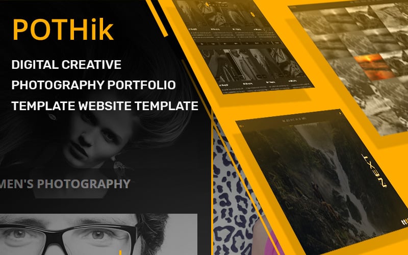Pothik - шаблон веб-сайта портфолио цифровой творческой фотографии