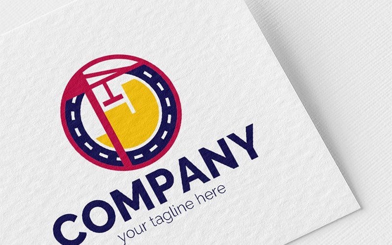 Download Шаблон логотипа "Urban Construction Logo Template" / Urban Construction Logo Template - Шаблон логотипа на тему графика circle,construction,crane,road,city,houses,infrastructure,repair,works,urban,sign,minimalism,one,color,two,colors,emblem