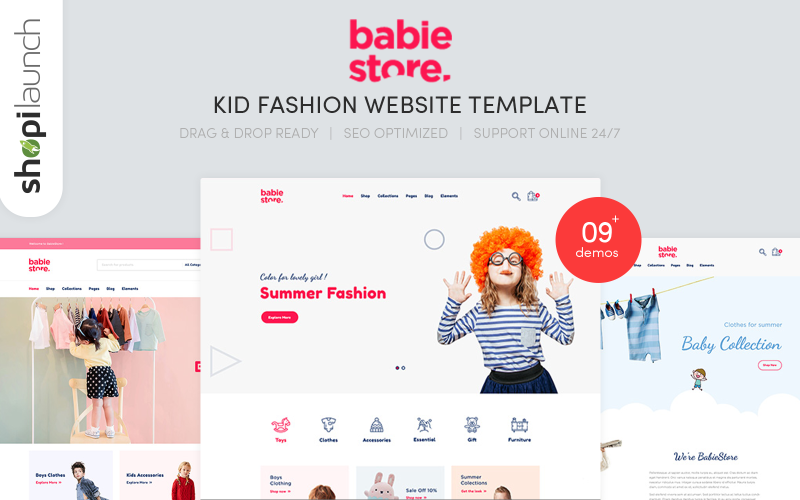 Babie Store - Modelo de site de moda infantil