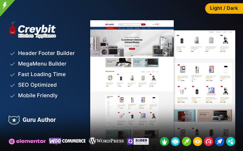 Creybit - 厨房和家用电器 WooCommerce 主题