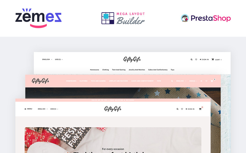 giftware store clean bootstrap ecommerce prestashop theme