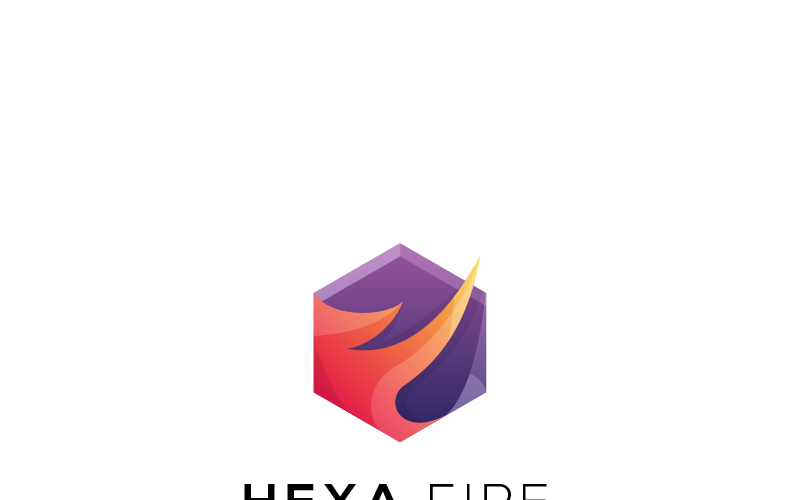 Download Шаблон логотипа "Hexa Fire Logo Template" / Hexa Fire Logo Template - Шаблон логотипа на тему графика 