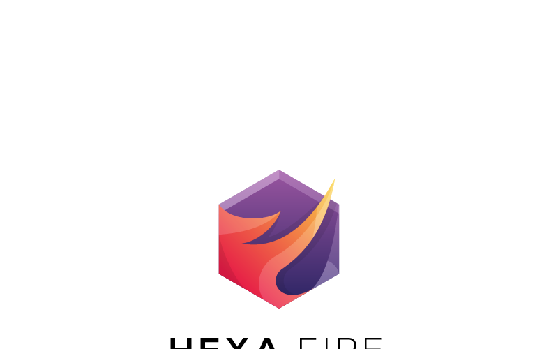 Hexa tűz logó sablon