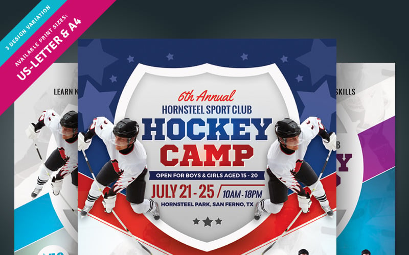 Hockey Camp Flyer - Corporate Identity Template