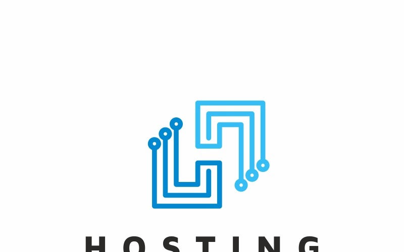 Hosting H lettera Logo modello