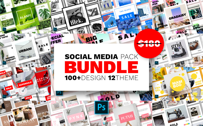 Download Шаблон для соцсетей "Instagram Design Bundle Social Media Template" / Instagram Design Bundle Social Media Template - Шаблон для соцсетей на тему графика instagram stories post banner template twitter facebook social media story