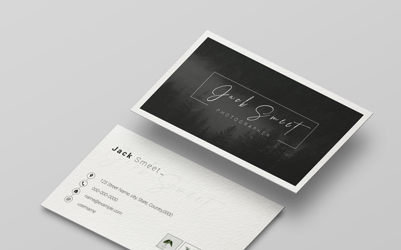 Download Фирменный стиль "Jack Business Card - Corporate Identity Template" / Jack Business Card - Corporate Identity Template - Фирменный стиль на тему графика card business template minimal clean editable photographer corporate visiting psd photoshop black printable