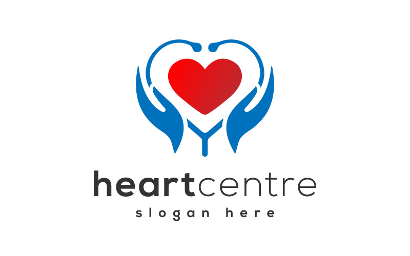 Medisch hartcentrum logo ontwerp