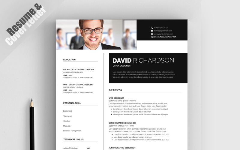 Modello di curriculum di Paul Richardson
