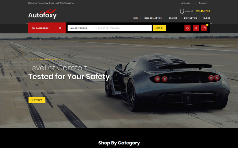 шаблон магазина автозапчастей opencart