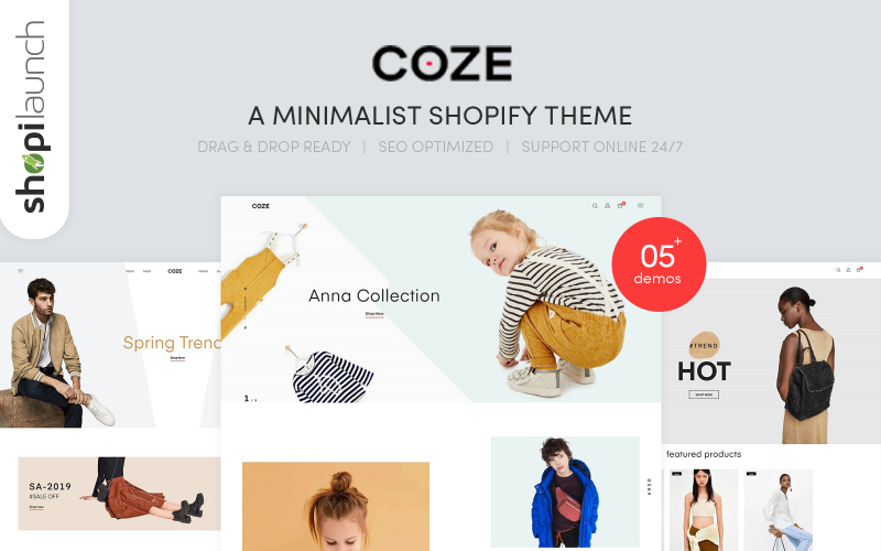 Coze - A minimalista Shopify téma
